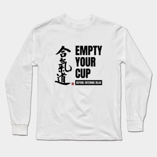 Emtpy Your Cup, Black Long Sleeve T-Shirt